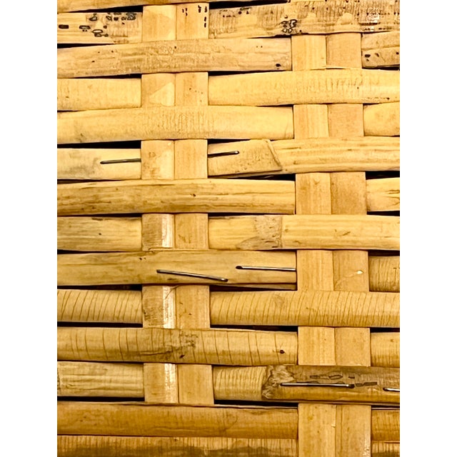 Antique English Country House Woven Reed and Pine Stool For Sale - Image 15 of 17