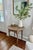 Tan Vintage Queen Anne Style Refinished Oval Tiger Oak Side Table With Cabriole Legs and Scalloped Skirt For Sale - Image 8 of 10