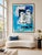 Contemporary 1933 Blue Modernist Couple Art Print, Liebespaar by Walter Kurt Wiemken - 24" X 32" For Sale - Image 3 of 8