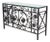 Glass Top Wrought Iron Console Table For Sale