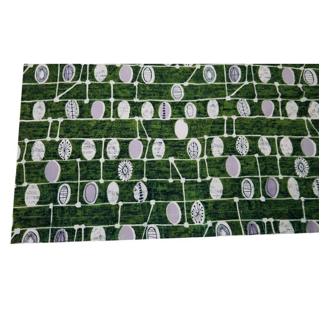 Mid-Century Modern 1950's "Strata" Cotton Fabric Designed by Lucienne Day for Schumacher Curtains For Sale - Image 3 of 8