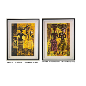 1960s Two Mid Century Modern Phil Paradise Serigraphs
