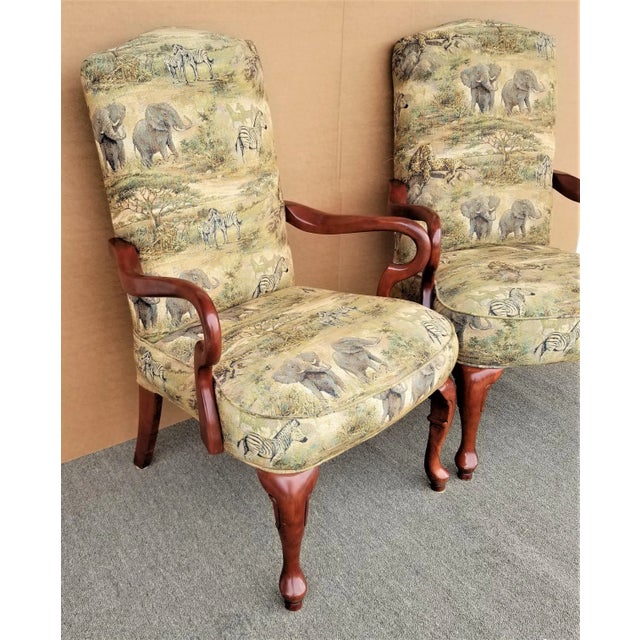 Offering One Of Our Recent Palm Beach Estate Fine Furniture Acquisitions Of A Pair of African Safari Style Accent Dining...