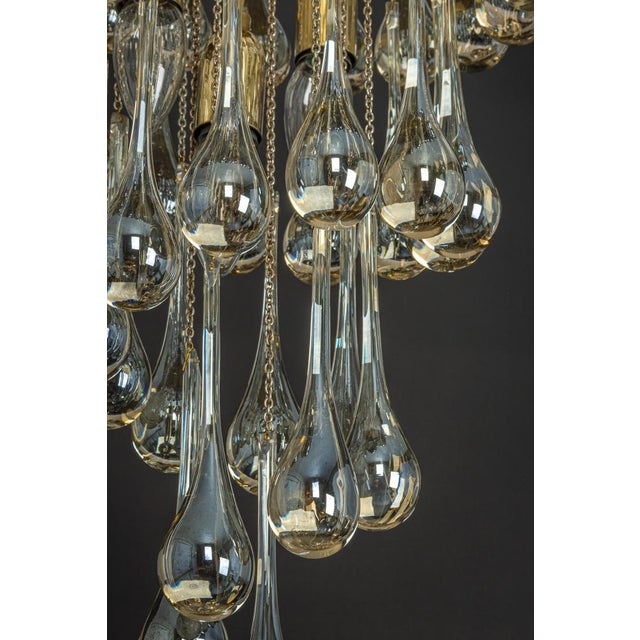 Large Murano Glass Tear Drop Chandelier by Christoph Palme, Germany, 1970s For Sale - Image 13 of 17