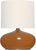 Transitional Thomas O'Brien by Visual Comfort Signature Olinda 24" Low Table Lamp in Crackled Sienna with Linen Shade For Sale - Image 3 of 3