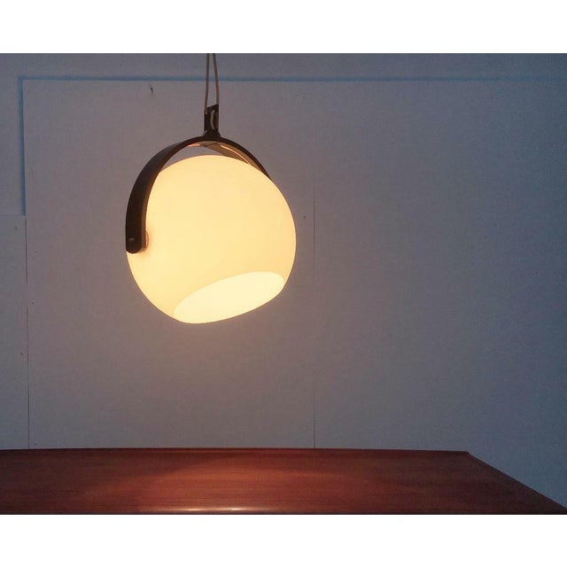Mid-Century Swiss Space Age Plastic & Plywood Pendant Lamp from Temde, 1960s For Sale - Image 10 of 18