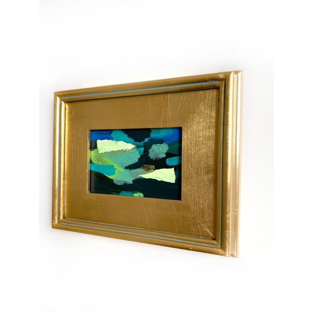 Abstract "Eerie Night" 2025 Framed Mini Painting by Jessalin Beutler For Sale - Image 3 of 3