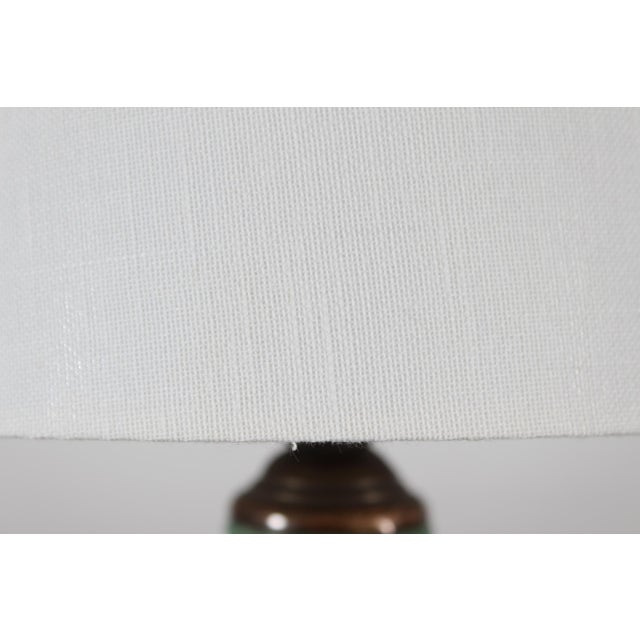 Danish Art Deco Green Ceramic Ball Table Lamp by P. Ipsens Enke, 1940s For Sale - Image 9 of 11