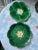 Green Set of 3 English Majolica Pottery Low Compote and Plates Lily Pads & Herons, C. 1870-1880 For Sale - Image 8 of 11