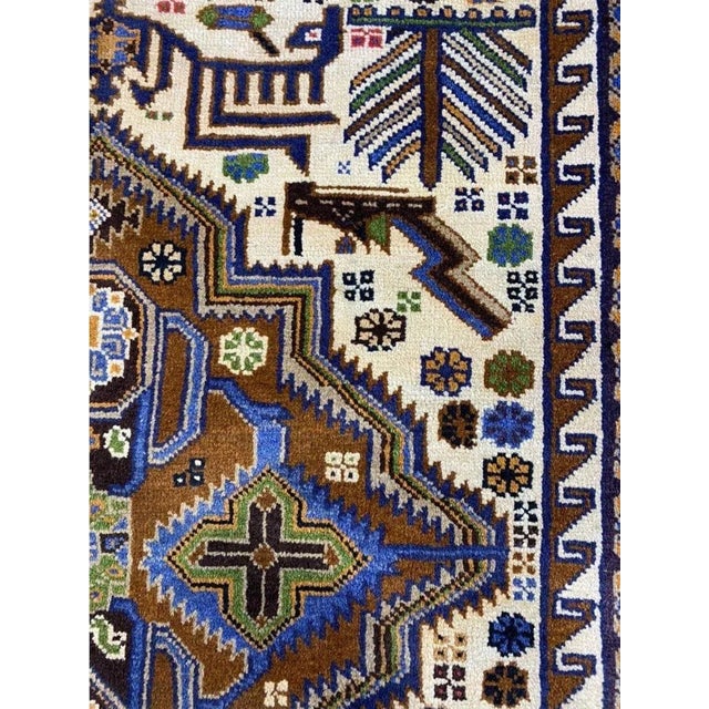 1980s 1980s Handwoven Old Afghani Area Rug 4x7 For Sale - Image 5 of 9