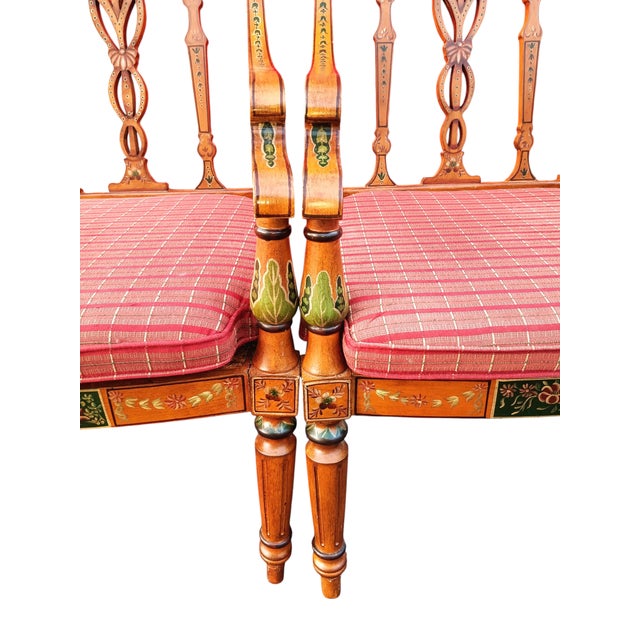 William Adams and Company 1950s A Touch of Neoclassical Elegance: Pair of English Adam Style Armchairs For Sale - Image 4 of 12