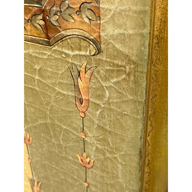 French Provincial Vintage French Rococo Decorative Wall Panel by Jeanne Reed’s Williamsburg Virginia, Antique-Style Chinoiserie Art For Sale - Image 3 of 16