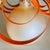 Red Modernist French Orange Metal Ribbon Hanging Lamp, 2000s For Sale - Image 8 of 14