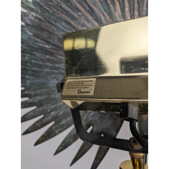Fan Palm Bronze and Brass Floor Lamp from Valenti, 1970s For Sale - Image 13 of 17