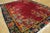 1920s Ruby Red Floral Antique Chinese Art Deco Carpet 8'10" X 11'2" Handknotted Pile Wool Rug For Sale - Image 9 of 9