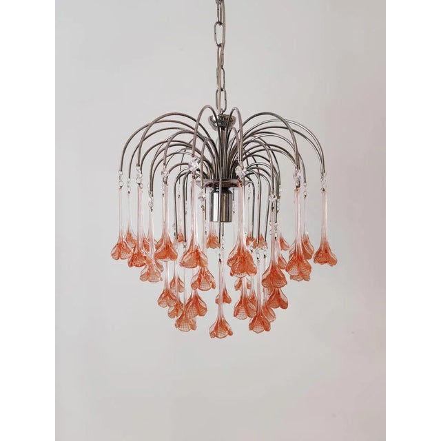 Murano Glass Chandelier, in Very Good conditions. Designed 1970 to 1979 Up to 250V (Europe/UK Standard).The wiring of this...