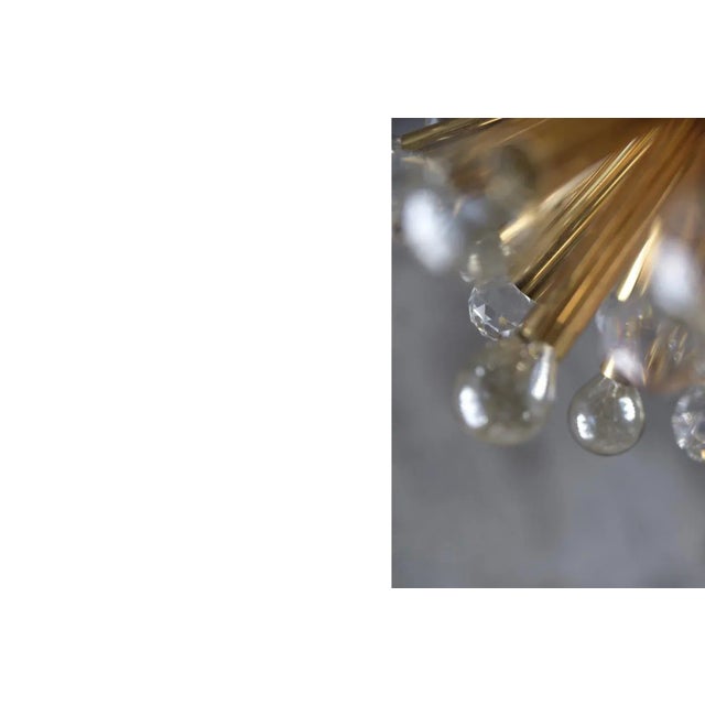 Gilt Brass Pendant Lamp with Swarovski Balls from Ernst Palme, 1960s For Sale - Image 15 of 18