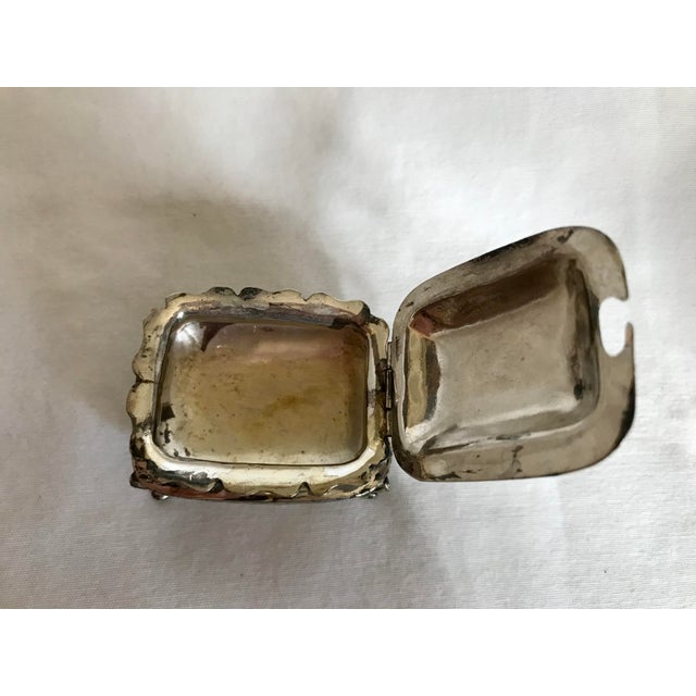 Metal Vintage Sterling Silver Victorian Footed Salt Cellar Made in Mexico For Sale - Image 7 of 11