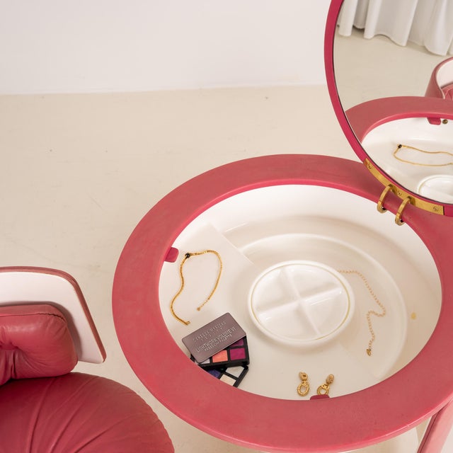 Dilly Dally Vanity Table by Luigi Massoni for Poltrona Frau, 1960s, Set of 2 For Sale - Image 6 of 16