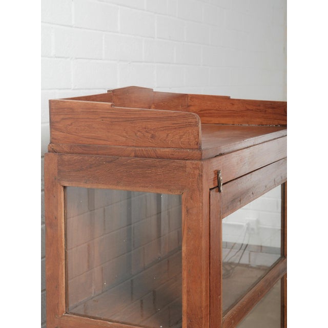 Wooden Glass-Front Display Cupboard Cabinet For Sale - Image 4 of 6