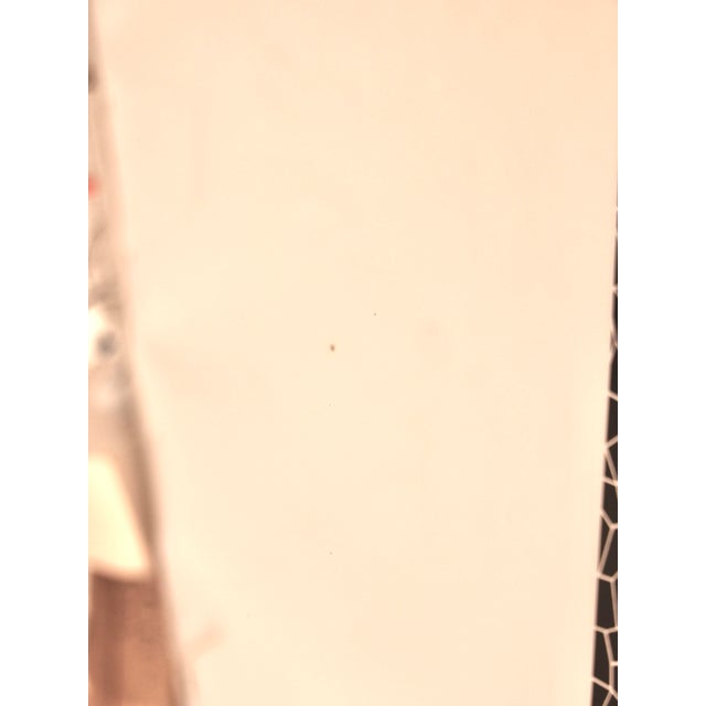 Black Large Mid-Century Wall Mirror with Black Ornamental Mosaic Frame, 1950s For Sale - Image 8 of 10