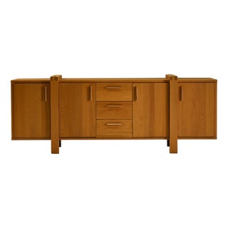 Large Brustalist Oak Sideboard, 1990s For Sale