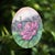 Perpetual Foreigner Lotus by Cindy Shih | Mixed Media on Panel Pink lotus flower with background foliage. For Sale