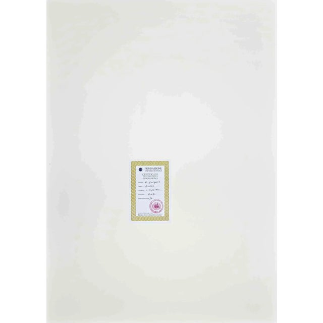 The Dance is an original colored lithograph print, hand retouched realized by the Belgian artist Martine Goeyens. On the...