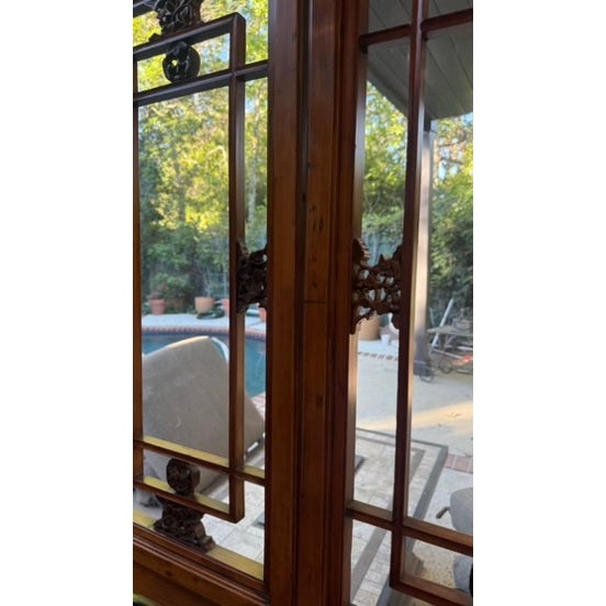 Monumental Antique Chinese Elm Lattice Architectural Panels – 110” Tall (10 Available) For Sale - Image 9 of 9