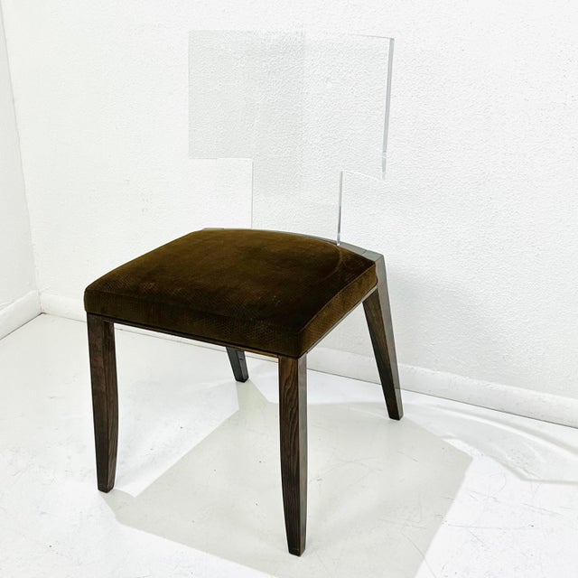 Set of 8 Pietro Costantini Lucite Back Dining Chairs For Sale In Dallas - Image 6 of 17