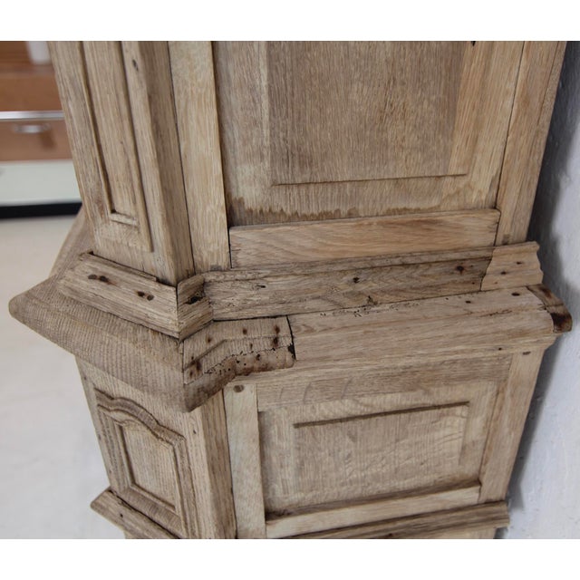 18th Century Provincial Buffet À Deux Corps Cabinet in Bleached Oak For Sale - Image 15 of 18