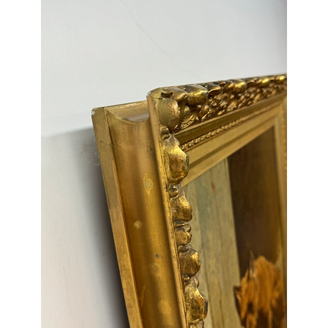 Late 19th Century H. Simon 1879 Two Friends Terrier & Rat Oil Painting For Sale - Image 5 of 6