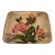 Vintage Exotic Flower Fabric Covered Tray For Sale