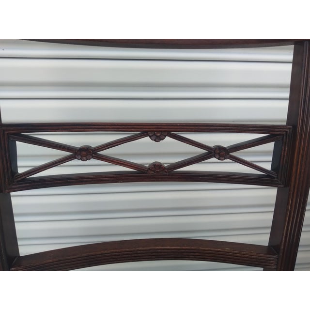 Traditional 1940s Regency Style Inlaid Mahogany Dining Chairs - Set of 6 For Sale - Image 3 of 9