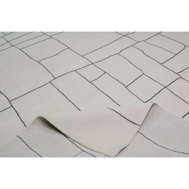 Moroccan Azilal Hand Knotted Wool Rug,8'1"X10' For Sale In New York - Image 6 of 6