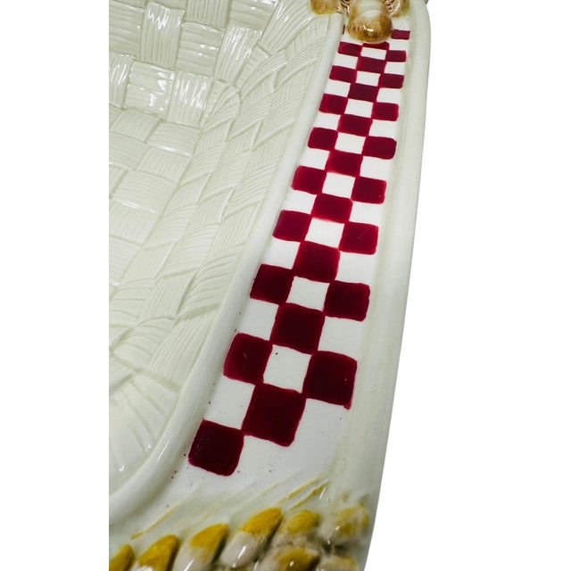 Vintage Fitz & Floyd Essentials Papa Paisano Square Bowl, 13" For Sale In Tampa - Image 6 of 14