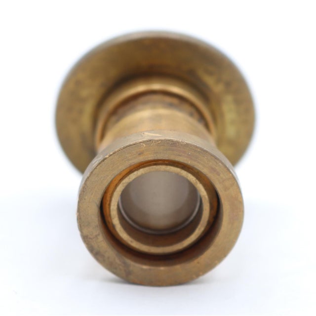 Reclaimed Round Brass Door Peephole For Sale - Image 4 of 4