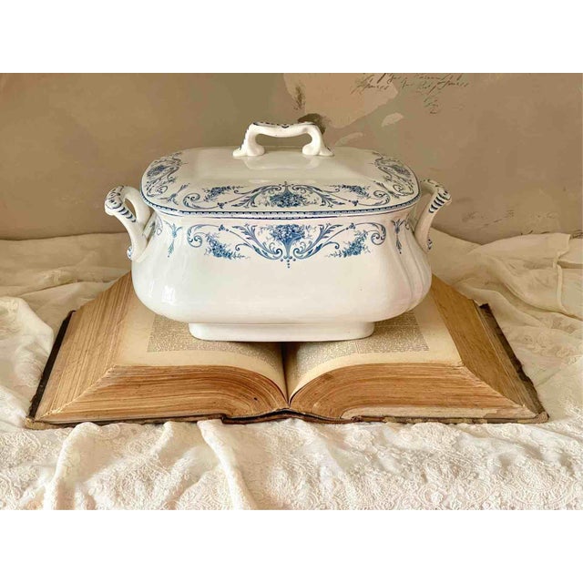 Large Belgian Louis XVI Terre de Fer Soup Bowl from Boch Frères Keramis, Belgium, 1890s For Sale - Image 16 of 16