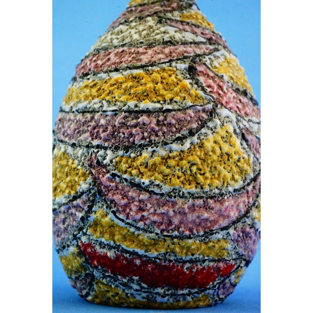 20th Century Acid-Finished Ceramic Vase eith Fat Lava Effect attributted to Vallauris Factory, France., 1950s For Sale - Image 16 of 18