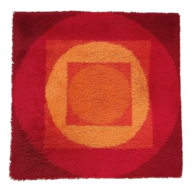 Tapestry attributed to Verner Panton for Vorwerk Rug, 1970s For Sale
