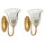 Large Murano Glass and Brass Flower Sconces from Barovier, Italy, 1950s, Set of 2 For Sale - Image 13 of 13