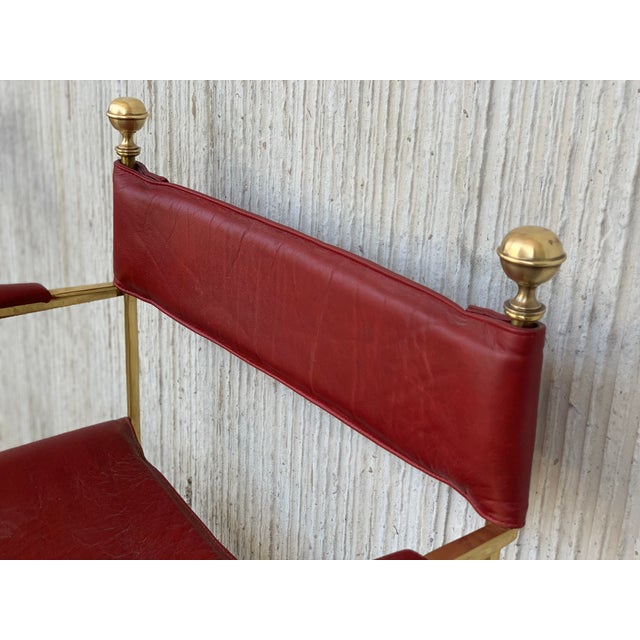 1960s Italian Hollywood Regency Chrome and Leather Savonarola Director's Chairs For Sale - Image 6 of 13