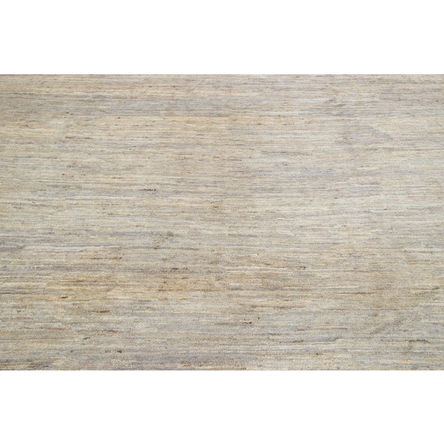Textile Modern Gabbeh Style Room Size Wool Rug in Beige & Gray Colors For Sale - Image 7 of 9