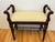 Traditional Mid-Century Traditional Carved Wood Custom Upholstered Window Bench or Vanity Bench For Sale - Image 3 of 3