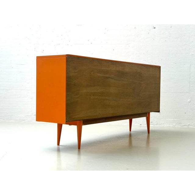 Vintage Sideboard in Bright Orange, 1960s For Sale - Image 13 of 15