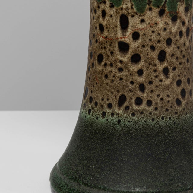 1960s German Green Ceramic Table Lamp For Sale - Image 14 of 18