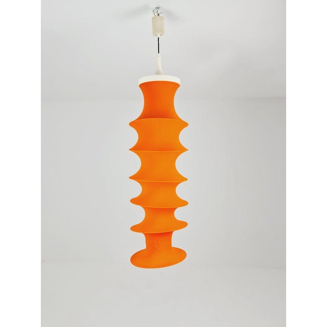 Italian Milano Falkland Pendant Lamp by Bruno Munari for Danese, 1970s Great condition Measurements: Height 126 cm Width...