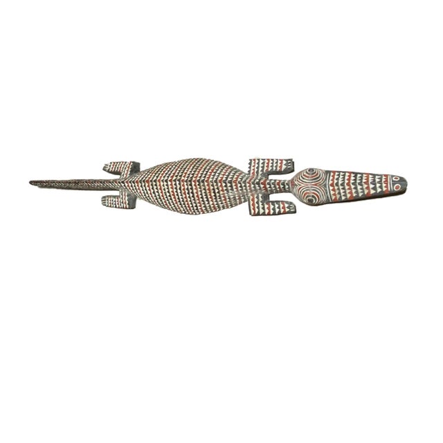 African Vintage African Life Size Mask Crocodile Nuna Bobo Burkina Faso 79" W For Sale - Image 3 of 7