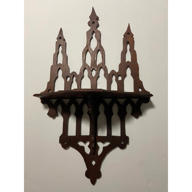 Late 20th Century Folk Tramp Art Wood Wall Shelf For Sale - Image 11 of 11