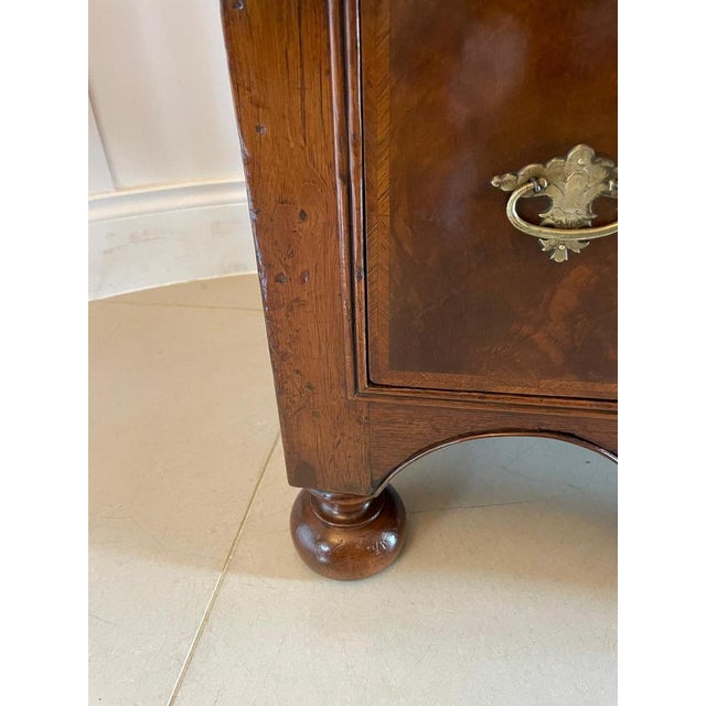 William & Mary Figured Walnut Chest on Stand, 1680s For Sale - Image 13 of 16
